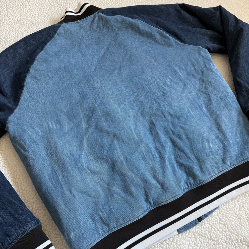 Calvin Klein denim varsity bomber jacket - Picture 8 of 8